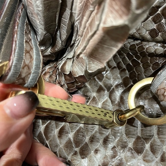 Chloe - Joan Bucket Bag Taupe Python Leather AUTHENTIC Rare 2000 Vintage - Picture 16 of 16